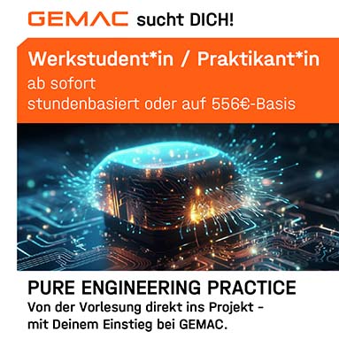 Wir suchen Dich für ein Praktikum oder eine Werkstudentenstelle bei GEMAC